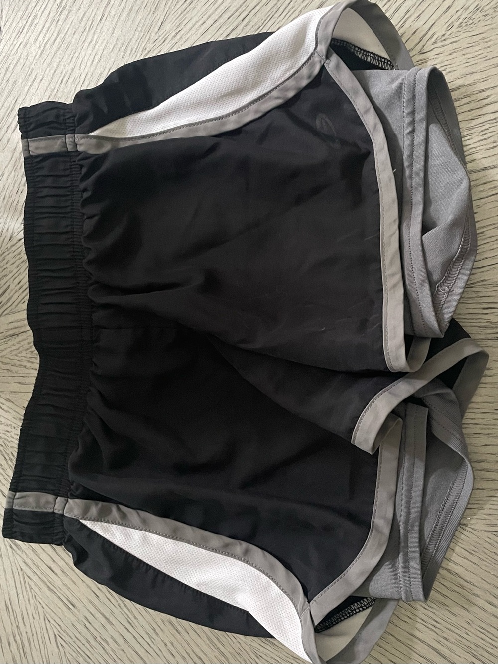 Black and Gray Athletic Running Shorts